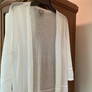 Chico's white ramie and rayon sweater. Excellent condition. Size 2